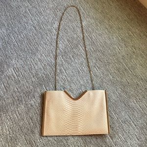 Snakeskin envelope purse